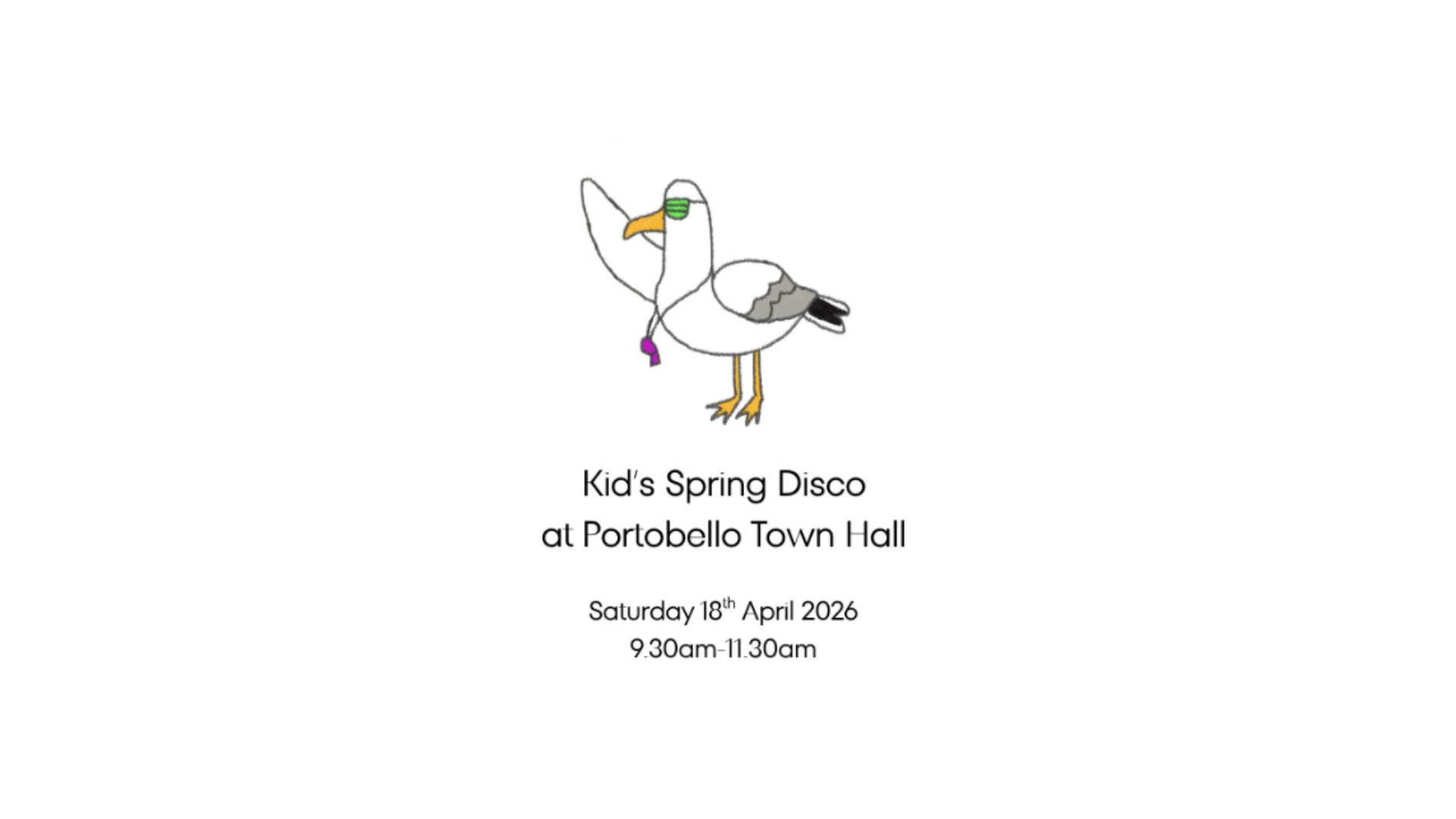 Kid's Spring Disco at Portobello Town Hall